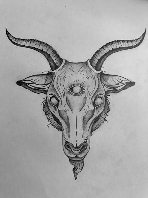 Tattoo Goat, Goat Face, Third Eye Tattoos, Goat Head, Capricorn Tattoo, Goat Skull, Goat Art, Scary Tattoos, Alien Tattoo