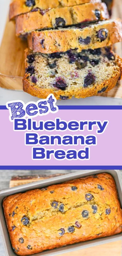 Discover the perfect balance between sweetness and texture in every slice of this Easy Blueberry Banana Bread. This mouthwatering recipe is a delightful marriage of ripe bananas, fresh blueberries, and tender bread. It's not just a breakfast delight, but a scrumptious dessert that will take your taste buds on a journey they won't forget. Get ready to be the baker of the year in your household as you whip up this delectable bread that's perfect for any occasion. Banana Blueberry Bread, Zen Kitchen, Blueberry Banana Bread, Blueberry Bread, Easy Blueberry, Blueberry Recipes, Banana Blueberry, Banana Bread Recipe, Banana Nut