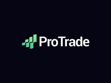 Protrade - stock trading logo design, tech branding, identity by Khabib 🦅 on Dribbble Trading Logo Design, Quotex Trading Logo, Branding Tech Company, Tech Company Branding, Tech Logos Inspiration, Trading Logo, Trade Logo, Lettermark Logo, Lettermark Logos