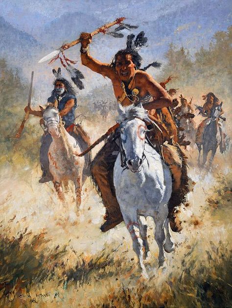 Michael Dudash, American Indian Artwork, Cowboy Artists, Indian Horses, Seni Pop, Native American Paintings, Mountain Men, Native American Warrior, Wilde Westen