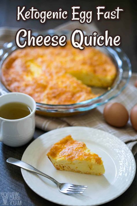 Make this crustless quiche recipe on the weekend to enjoy for a simple brunch. Or even better, use it for easy keto meals during the week! Egg Quiche Recipes, Egg Quiche, Egg Fast Diet, Low Carb Quiche, Egg And Grapefruit Diet, Keto Quiche, Keto Egg Fast, 1000 Calorie, Pastas Recipes