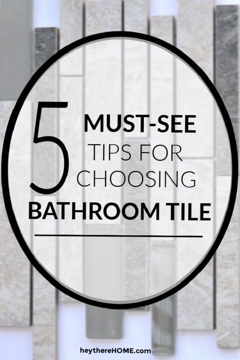 Choosing bathroom tile combinations can be daunting. These easy steps, will teach you how to choose bathroom tile that you'll love for years to come. 3 Different Tiles In Bathroom, Bathroom Tile Shapes, Bathroom Shower And Floor Tile Combinations, Choosing Bathroom Tile, Accent Wall Bathroom Tile, Wall Tile For Bathroom, Decorating Masterbathroom, Matte Tile Bathroom, Master Bath Tile Combinations