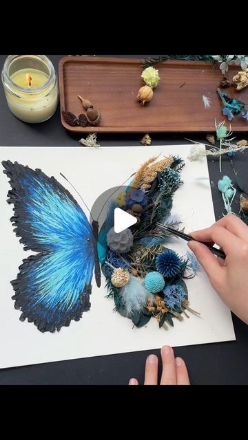 Grace Eva on Instagram: "Butterfly oil pastel making, handmade dried flowers creative making, artwork
#homedecor #wallart #art #artwork" Butterfly Oil Pastel, Oil Pastel Flowers, Flowers Creative, Canvas Paint, Color Pencils, Pastel Flowers, Oil Pastel, Art Artwork, Colored Pencils