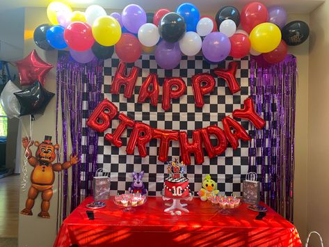 Fnaf Birthday Shirt, Five Nights At Freddy's Birthday Decorations, Freddy Fazbear Birthday Ideas, 5 Nights At Freddys Birthday Ideas, Fnaf Bday Party Ideas, Five Nights At Freddy's Party Ideas, Five Nights At Freddy’s Birthday Party, Fnaf Party Decorations, Fnaf Themed Birthday Party