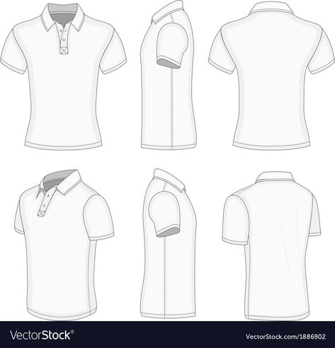 Polo Shirt Design Uniform, Polo T Shirt Design, Mens White Shorts, Polo Shirt Outfits, T Shirt Design Template, Polo Shirt Design, Black Shorts Men, White Polo Shirt, Shirt Template