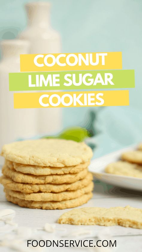 These coconut lime sugar cookies are a delicious twist on a classic sugar cookie! You'll totally love the Caribbean flavor that these cookies have! Be sure to add this recipe your cookie recipe collection! via @foodnservice Lime Sugar Cookies, Easy To Make Cookies, Frozen Cookie Dough, Frozen Cookies, Cookie Tray, Coconut Lime, Baking Mat, Cookie Scoop, Sugar Cookies Recipe