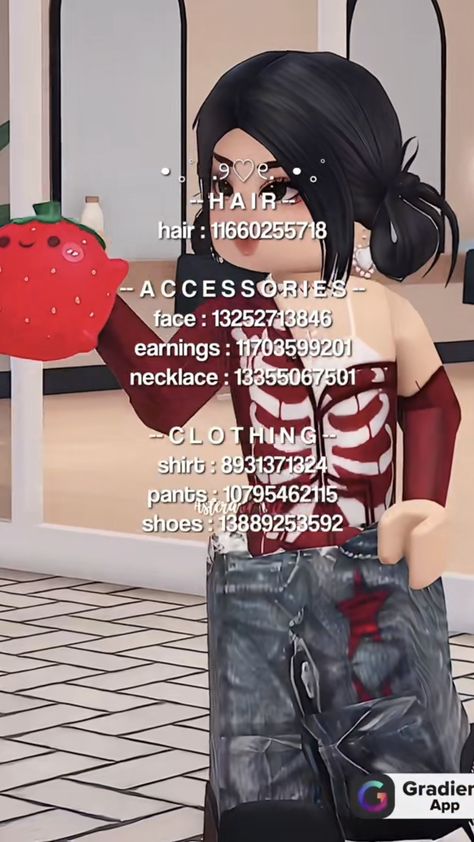 Berry Avenue Korean Outfit Codes, Y2k Berry Avenue Codes, Berry Avenue Asian Outfit Codes, Outfit Roblox Code, Berry Avenue Outfit Code, Outfits Lululemon, Aesthetic Y2k Outfits, Red Cargo Pants, Berry Avenue Codes