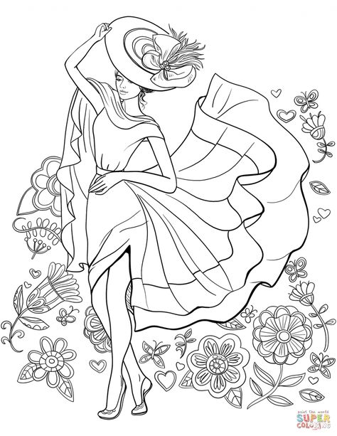 25+ Creative Picture of Fashion Coloring Pages - albanysinsanity.com Fashion Coloring Book, Barbie Coloring Pages, Barbie Coloring, Easy Coloring, Printable Adult Coloring Pages, Adult Coloring Book Pages, Coloring Pages For Girls, Disney Coloring Pages, Creative Pictures