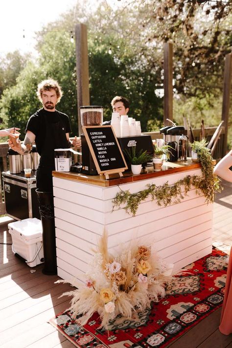 15 Best Coffee Station Ideas for Your Wedding Reception Wedding Coffee Bar Ideas, Bar Setup Ideas, Coffee Station Wedding, Reception Coffee Bar, Coffee Bar Setup, Coffee Reception, Coffee Bar Wedding, Bar Wedding Reception, Wedding Coffee