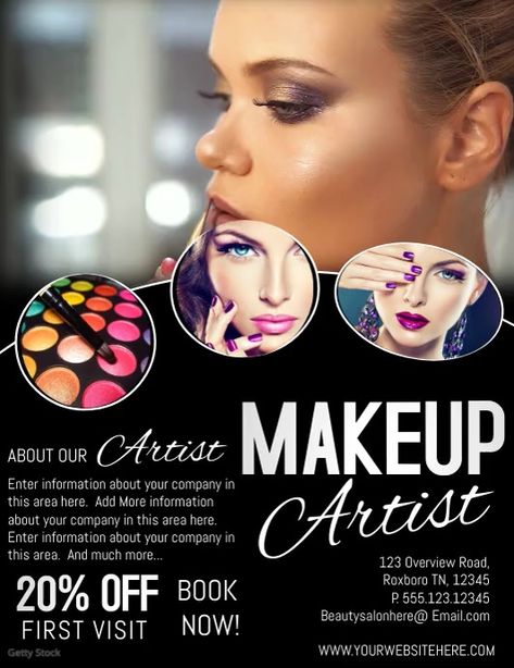 Makeup Poster, Beauty Salon Posters, Makeup Workshop, Makeup Hacks Beauty Secrets, Makeup Class, Types Of Makeup, Makeup Academy, Wedding Makeup Artist, Artist Aesthetic