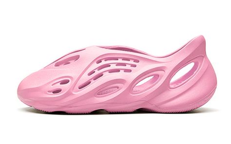 Pink Foam Runners, Yeezy Foam Runner Pink, Pink Yeezy Slides, Pink Running Shoes With Abzorb Midsole For Streetwear, Pink Running Shoes For Streetwear, Pink Breathable Running Shoes For Streetwear, Shoes Yezzy Slides, Pink Yeezy, Yeezy Foam Runners