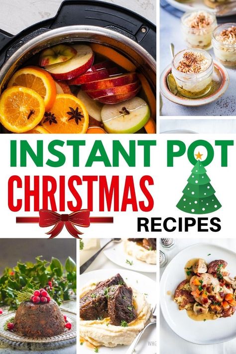 Instant Pot Christmas Recipes - Easy to make Quick Pressure cooker Recipes to make Classic Christmas Main course,Sides,Drinks And Desserts! All the recipes you will need to make a Kick Ass Christmas Dinner in your instapot are here - from Delicious Ham to Turkey with cranberry sauce and mashed potatoes! Plus Dessert recipes like the pudding and Tiramisu cheesecake!  #christmas #instantpot #instapot #dinner #ham#pudding #turkey #menu Meal Planning Easy, Christmas Dinner Recipes, Family Christmas Dinner, Holiday Meal Planning, Christmas Sides, Christmas Dinner Menu, Christmas Recipes Easy, Best Christmas Recipes, Christmas Lunch