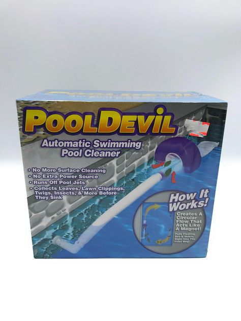 PRICES MAY VARY. Pooldevil Pro, the revolutionary spa and swimming pool surface cleaner, is a skimmer which collects all the debris from the surface of your pool alongside your pool filter system. Simplify your swimming pool care and maintenance with this automatic pool cleaner. Works on inground and above ground pools. Pooldevil removes all floating debris, leaves, grass clippings, insects and even fine particles such as pollen from the surface of your pool before it settles on the bottom. This Pool Skimmers, Pool Nets, Pool Skimmer, Intex Pool, Automatic Pool Cleaner, Pool Care, Pool Filter, Pool Cleaner, Spa Accessories