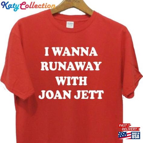 I Wanna Runaway With Joan Jett T-Shirt Various Colours Hoodie Unisex Check more at https://katycollection.com/product/i-wanna-runaway-with-joan-jett-t-shirt-various-colours-hoodie-unisex/ Gifts For My Girlfriend, Joan Jett, Quality T Shirts, White Fabric, White Fabrics, Be Yourself Quotes, Custom Tshirts, Spun Cotton, Colorful Shirts