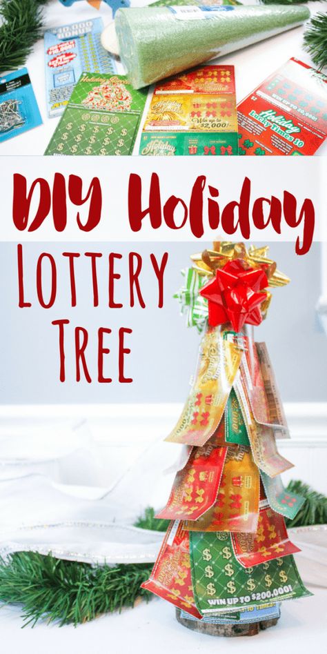 Lottery Ticket Tree, Joululahjat Diy, Diy Gifts For Christmas, Diy Jul, Lottery Ticket, Ge Bort, Creative Diy Gifts, Diy Holiday Gifts, Friends Diy