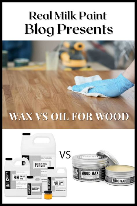 We talk about how different woods have different properties and needs, and as such, different products exist to help them look their best. We break down the advantages and disadvantages of wood wax and oil on wood. Sealing Wood, Raw Furniture, Different Woods, Real Milk Paint, Types Of Wax, Wood Wax, Tung Oil, Advantages And Disadvantages, Wood Project