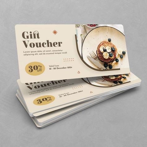 Food Gift Voucher Coupon PSD Templates Corporate Identity Voucher Design Coupon, About Us Page Design, Food Vouchers, Voucher Design, Coupon Template, Gift Voucher, Gift Vouchers, Corporate Identity, Food Gifts