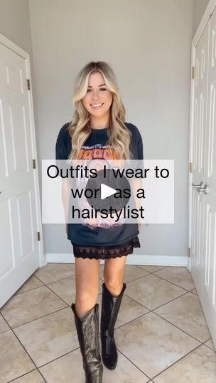 75K views · 4.9K reactions | Salon outfits ⚡️

My style changes every day depending on my mood. 

Have comment drop them below ⬇️

#hairstylistlife #hairstylistoutfit #hairstylist #hairfits #hairfashion #salonlife #amazonfashion #ootd #ltkfashion @behindthechair_com @caitlyn_cummings @chrissylan @_shayalexis #btcteam @haleygable 

@cosmoprofbeauty @saloncentric @hairbrained_official @beautylaunchpad @modernsalon @american_salon | Lisa Mathews | Blondie · Heart Of Glass (12" Version) Trendy Hair Stylist Outfit, Hair Appointment Outfit, Hairstylist Outfits, Salon Outfits, Hair Stylist Outfit, Blondie Heart Of Glass, Stylist Outfit, Work Fits, Hair Appointment