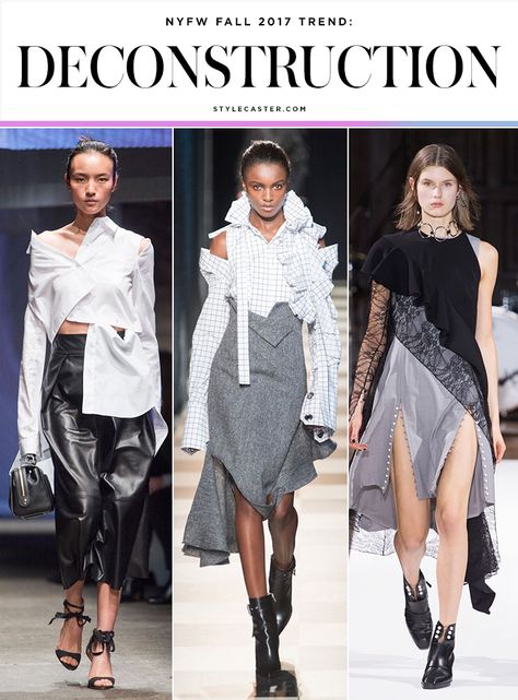 nyfw trend fall 2017 deconstructed shirting milly monse adeam Deconstructed Fashion, Deconstructed Shirt, Deconstruction Fashion, 2017 Trends, Tulle Party Dress, Emerging Designers Fashion, 2017 Fashion Trends, Trends 2024, Young Fashion