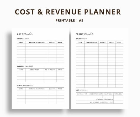 This Small Business Financial Planner Comes with Sectioned Cost Tracker and Profit Tracker inserts to keep track of your small business finances. ----------------- GET YOUR FREEBIE HERE: https://mailchi.mp/9607d6fa620d/etsy-shoppers ----------------- Included Size: A5 NOTE: This is Profit Tracker, Business Planner Printables, Sales Planner, Direct Sales Planner, Business Worksheet, Inventory Organization, Business Taxes, Income Tracker, Sales Tracker