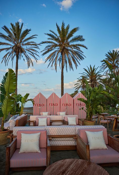 Miami Beach Club, Marbella Beach, Marbella Club, Corporate Event Design, Beach Cabana, Beach Events, Marbella Spain, Event Design Inspiration, Beach Boutique