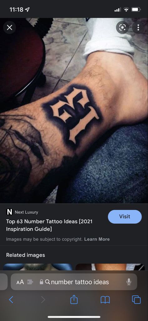 Negative Space Tattoo, Number Tattoo, Number Tattoos, Negative Numbers, Tattoo Designs And Meanings, Get A Tattoo, Negative Space, A Tattoo, Leg Tattoos