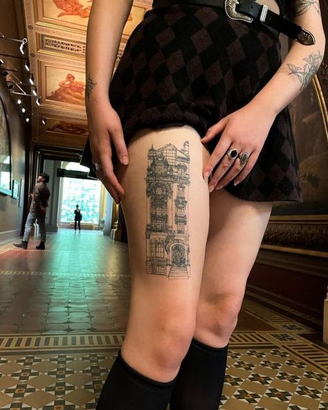 LIFE SPRINGS ETERNAL on Instagram: "Asleep in the museum 🪐 Healed house from emmie’s dreams, a really incredible, intelligent and endlessly kind client, very grateful to you and @mel.moulash for working with me on this ⛅️Life Springs Eternal⛅️ ✨✨✨✨✨✨✨✨✨✨✨✨✨ #lineworktattoo #lineworktattoos #lineart #linearttattoo #lineartist #londontattooartist #londontattoo #tattoolondon #londontattooist #contemporarytattoo #contemporarytattooing #undergroundtattoo #undergroundtattooers #diytattoo #homemadet Radiohead Tattoo, Eternal Tattoo, Dna Tattoo, Scene Tattoo, Bunny Tattoos, London Tattoo, Line Art Tattoos, Line Work Tattoo, Diy Tattoo