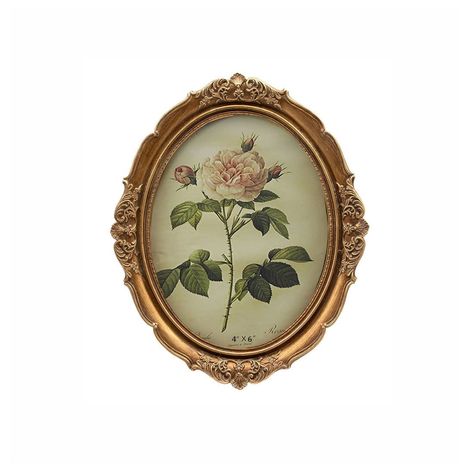 PRICES MAY VARY. HIGHEST QUALITY MATERIAL: This 4×6 bronze gold oval picture frame is made of high quality environmental protection resin, includes black velvet back. Individually hand crafted, every detail of the Victorian photo frame is a concrete manifestation of the artisan spirit. It is easy to clean and it will be keep your picture on good view position for long time. ELEGANT VINTAGE DESIGN: The gorgeous old-world 4x6 picture frame matching with antique looking exquisite flower carvings. R Oval Antique Frame, Antique Items Decor, Vintage Frames On Wall, Fancy Picture Frames, Vintage Frame Wall, Antiques Aesthetic, Old Photo Frame, Victorian Frames, Vintage Oval Frame