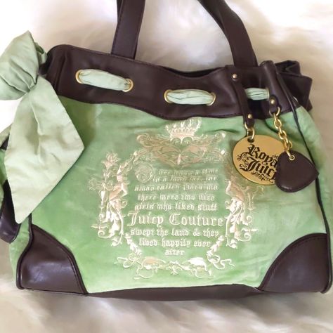 Gorgeous Mint Green Vintage Juicy Couture Daydreamer, Nwot. No Stains, Peeling Or Flaws. Material Is Still Stiff And Flawless. No Low Ball Offers Please. Juicy Couture Bag Vintage, Pink And Green Juicy Couture, Green Juicy Couture Bag, Juicy Couture Bag Aesthetic, Juicy Couture Bags Vintage, Vintage Juicy Couture Bags, Juicy Couture Daydreamer Bag, 2000s Purse, Green Juicy Couture