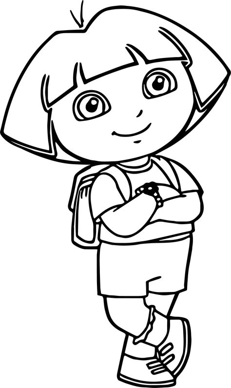 Dora The Explorer Drawing, Dora Painting, Dora Coloring Pages, Dora Map, Dora Drawing, Dora Coloring, Sketch Head, Shapes Drawing, Geometric Shapes Drawing