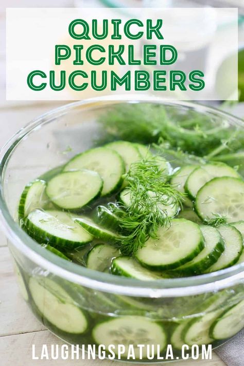 Quick Pickled Cucumbers Sweet, Fast Pickled Cucumbers, Cold Pickled Cucumber, Pickled Cucumber Slices, Cucumbers And Vinegar Recipes, Vinegar And Cucumber Recipe, Pickled Mini Cucumbers, Fresh Cucumber Pickles, Vietnamese Pickled Cucumber