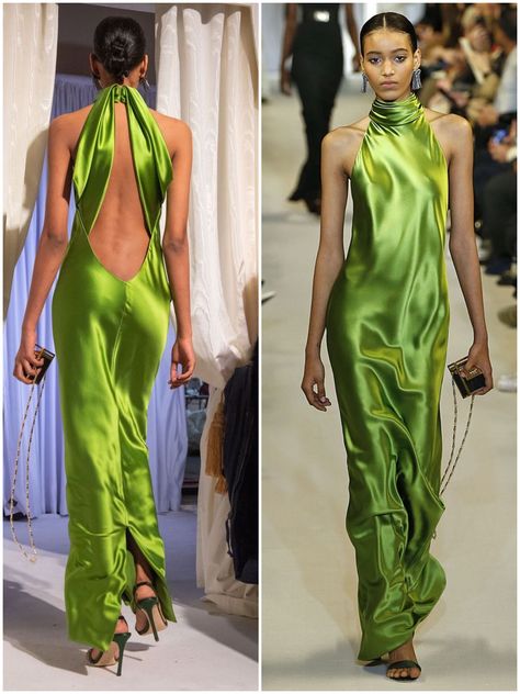 Couture 2023 Runway, Drawing Hearts, Runway Fashion Couture, Brandon Maxwell, The Met Gala, Green Dresses, Glam Dresses, Mode Inspo, 가을 패션