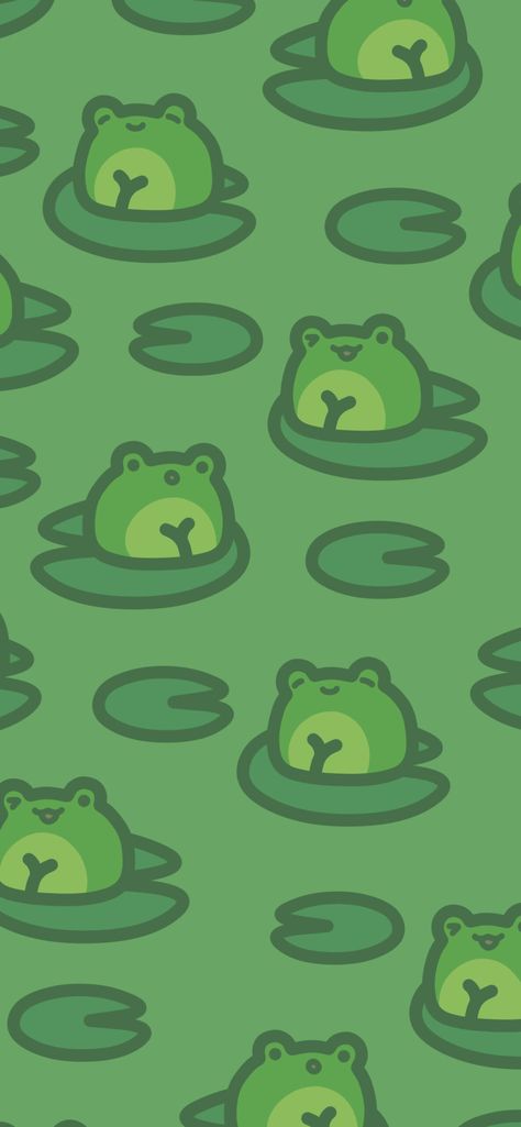 Cute Frog Wallpaper Aesthetic - Kawaii Frog Wallpaper iPhone 🐸 Kawaii Frog Wallpaper, Cute Frog Wallpaper, Frog Wallpaper, Frog Drawing, Tapeta Galaxie, Cute Frog, Frog Art, Cute Simple Wallpapers, Cute Doodles Drawings