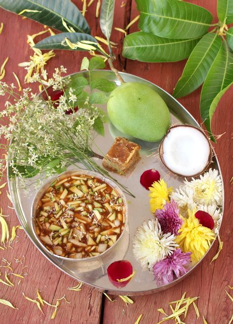 Ugadi Greetings - Telugu New Year - Ugadi Festival Ugadi Festival, Telugu New Year, Indian Chutney Recipes, Festival Aesthetic, Festival Image, Chutney Recipes, Festival Celebration, Indian Spices, Indian Dishes