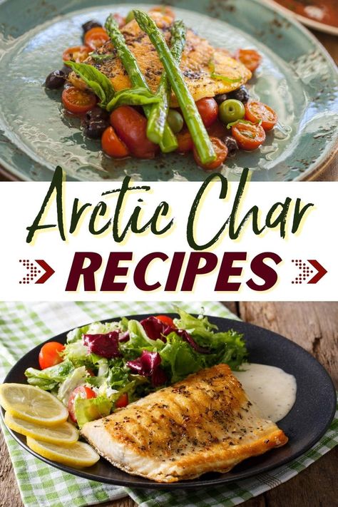 Artic Char Recipes, Char Recipes, Easy Veggie Side Dish, Fish Entrees, Arctic Char, White Rice Recipes, Fresh Dishes, Kale Pesto, Baked Tomatoes