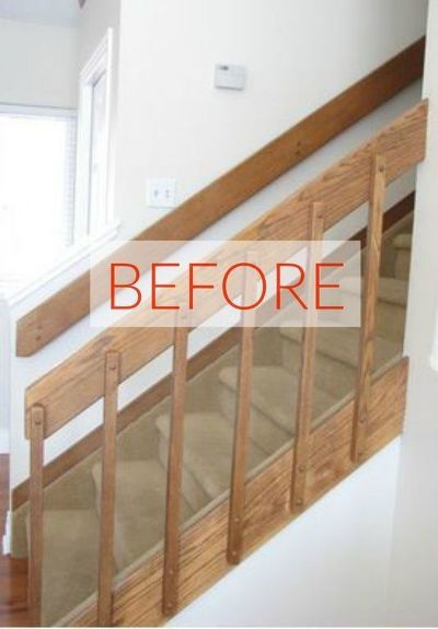 Banister Makeovers Look AH-mazing: Seriously, AH-mazing Stairway Makeover, Banister Remodel, Traditional Staircase, Staircase Wall, Curtain Styles, Decorative Bird Houses, Attic Renovation, Big Design, House Stairs