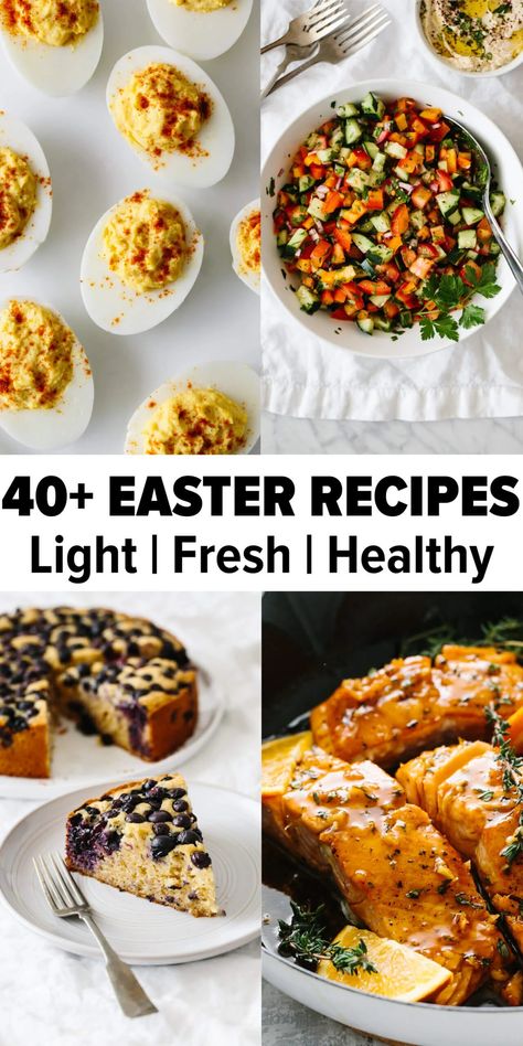 40+ Healthy Easter Recipes Easter Food Recipes, Healthy Easter Brunch, Healthy Easter Dessert, Vegetarian Easter, Easter Recipes Dinner, Healthy Easter Recipes, Dinner Meat, Easter Side Dishes, Bite Size Snacks