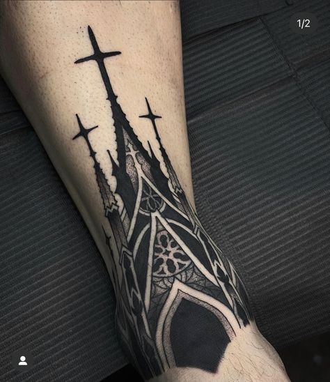 Polish Sleeve Tattoo, Gothic Ghost Tattoo, Cathedral Arm Tattoo, Goth Window Tattoo, Gothic Japanese Tattoo, Cathedral Leg Tattoo, Cathedral Tattoo Sleeve, Cathedral Sleeve Tattoo, Gothic Filler Tattoo