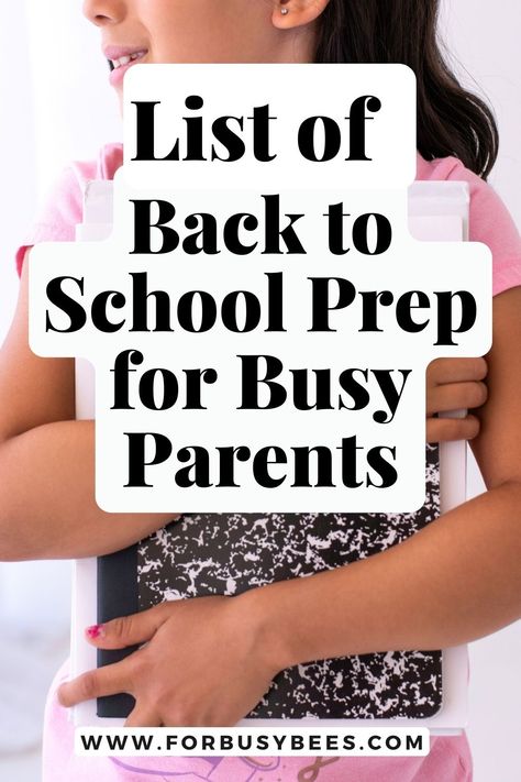 List of back to school prep for busy parents School Hacks Highschool, The Day Before School Starts, Day Before School, Back To School Prep, Working Mom Guilt, Working Mom Schedule, Back To School Tips, Productive Moms, School Preparation