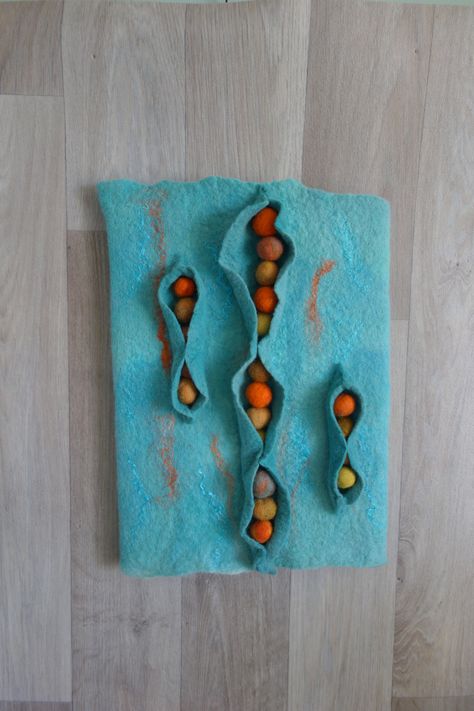 This original artwork of a modern seascape is a felt wall hanging.Sometimes called a wool painting by hipposinhats on Etsy Felted Landscapes, Felted Pictures, Wool Painting, Felt Wall Hanging, Felt Wall, Original Wall Decor, Felted Art, Textile Wall Hangings, Felt Pictures