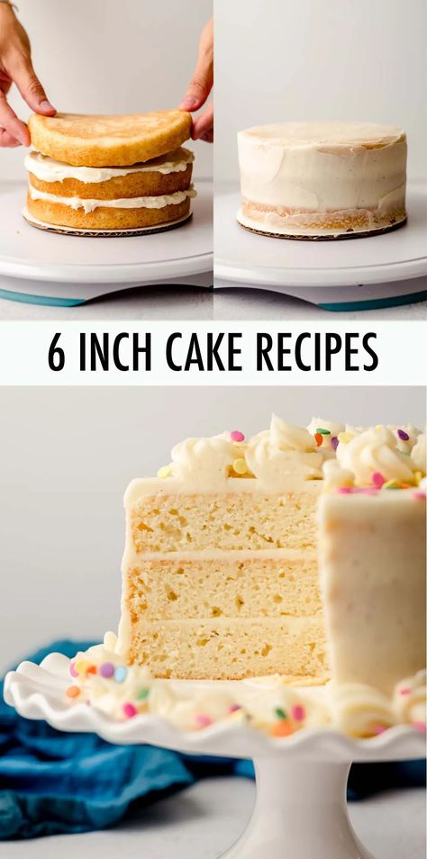 4 Inch Smash Cake, 8 Inch Cake Recipe, Tiered Cake Recipe, Smore Desserts, 6 Inch Cake Recipe, Vanilla Bean Cake Recipe, Homemade Smash Cake, Small Birthday Cake, Smash Cake Recipe