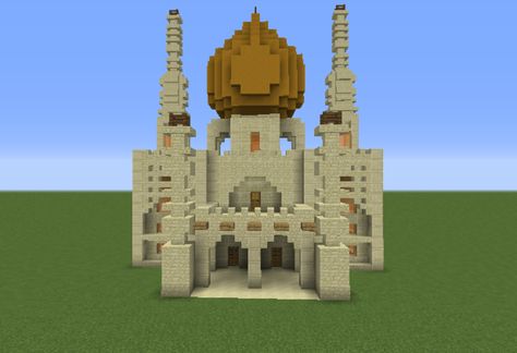 Arabic Desert Mosque - GrabCraft - Your number one source for MineCraft buildings, blueprints, tips, ideas, floorplans! Arabic Desert, Minecraft Temple, Minecraft Desert, Desert Temple, Minecraft Building Blueprints, Rumah Minecraft Sederhana, Minecraft Castle, Minecraft Medieval, Rumah Minecraft