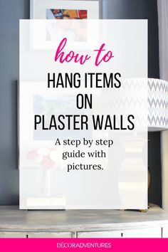 Yes there is an easy way to hang things up on plaster walls. See this guide with pictures at Decor Adventures #oldhousetips #howto #diy #oldhome #plasterwalls Backyard Playhouse, Hanging Paintings, How To Hang, Plaster Walls, Picture Hanging, Hanging Pictures, Hanging Art, Old House, Room Diy