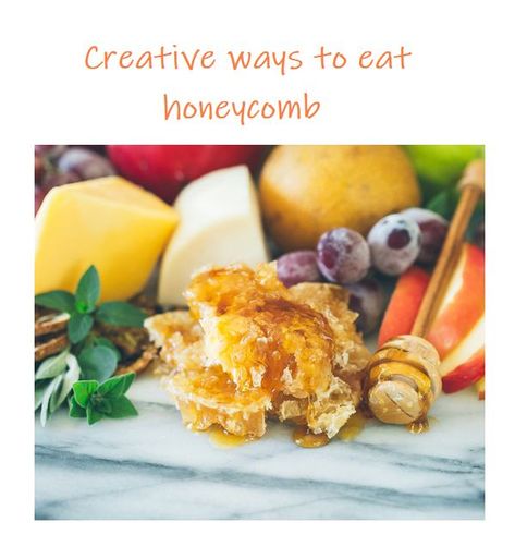 How to use that honeycomb..! Honeycomb Food, Honey Facts, Honeycomb Recipe, Bee Gender Reveal, Charcuterie Recipes, Charcuterie Board, Honey Bee, Mix And Match, Honeycomb