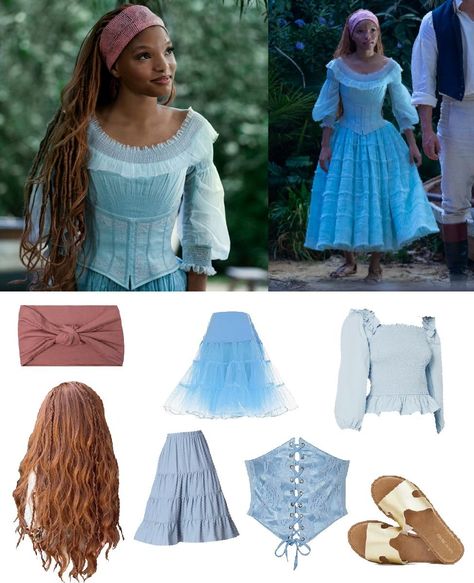 Little Mermaid Dress, Halle Bailey Ariel Costume, Diy Little Mermaid Costume, Ariel 2023, Ariel Halle Bailey, Ariel 2023 Costume, Little Mermaid Costume Women, The Little Mermaid Costume, Little Mermaid Inspired Outfit