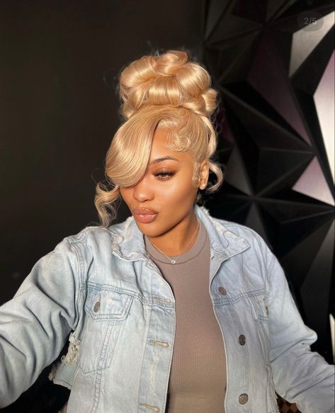 613 Updo Hairstyles, Blonde Frontal Updo Hairstyles, Blonde Pin Up Wig, Blonde Bun Wig, 613 Updo Wig, Blond Updo Hairstyles, Blonde Wig Updo Black Women, 613 Updo, Blonde Bun Hairstyles