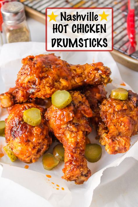 Mexican Chicken Drumsticks Recipes, Drumstick Chicken Recipes, Nashville Hot Chicken Recipe, Gameday Food, Chicken Breast Dishes, Hot Chicken Recipe, Copycat Food, Chicken Drumsticks Recipe, Fried Chicken Drumsticks