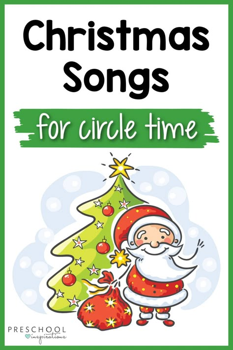 Christmas Songs And Fingerplays For Preschool, Preschool Christmas Circle Time Ideas, Christmas Chants Preschool, Christmas Circle Time Songs, December Circle Time Songs, Circle Time Christmas Ideas, December Circle Time Ideas, Christmas Songs Preschool Circle Time, Christmas Fingerplays For Preschoolers