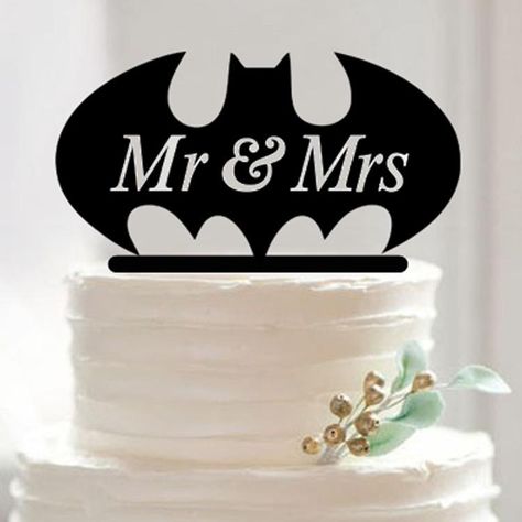 Batman Wedding Cake Topper, Batman Wedding Cakes, Superhero Wedding Cake, Gay Wedding Cake Toppers, Batman Cake Topper, Gay Wedding Cakes, Batman Wedding, Mr Mrs Cake Toppers, Funny Cake Toppers