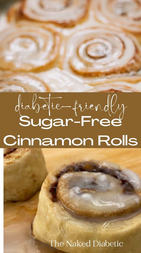 This is an easy Low Carb Recipe for Sugar Free Cinnamon Rolls. They are easy to make and we've changed up the flour to Carbalose which makes a nice smooth roll. Sugar Free Pastries, Sugar Free Donuts, Sweets For Diabetics, Sugar Free Desserts Easy, Sugar Free Snacks, Low Sugar Desserts, Cinnamon Roll Recipe, Sugar Free Baking, Sugar Free Recipes Desserts